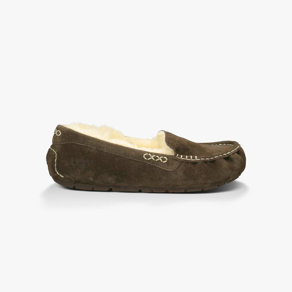 Mocassin UGG Ansley Slip-On Femme Chocolat Soldes 540DUOSH